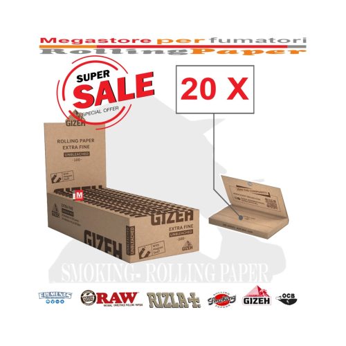 master-104 Cartine Gizeh Extra Fine Brown Corte Regular – Confezione da 20 libretti