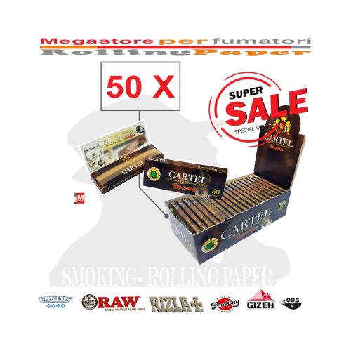 Cartine Cartel Brown Corte Regular – Confezione da 50 libretti