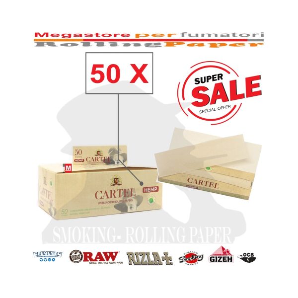 master-109 Cartine Cartel Organic Corte Regular – Confezione da 50 libretti