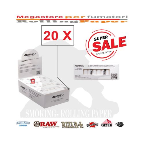 Filtri ai carboni attivi Atomic Slim 6 mm – 20 scatole