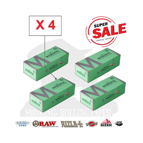 master-118 Tubetti per sigarette Mascotte X Regular con filtro extra lungo – 4 scatole da 200 tubetti