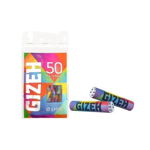 Filtri ai carboni attivi Gizeh Rainbow Extra Slim 6 mm – 50 filtri