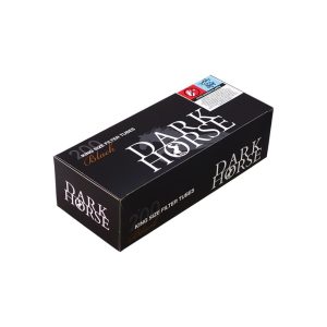 Tubetti per sigarette Dark Horse Black Regular 8 × 15 mm – 4 scatole da 200 tubetti