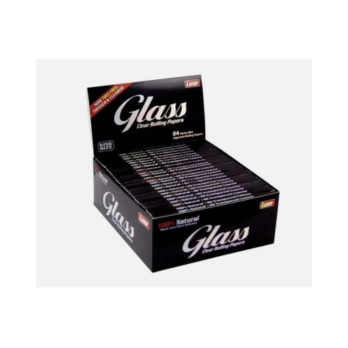 Cartine Glass Clear in cellulosa trasparente King Size – Confezione da 24 libretti