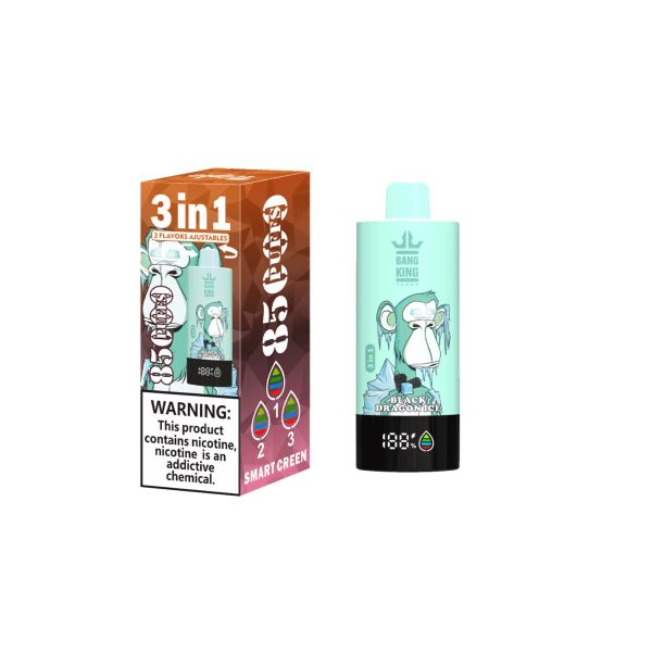 master-153 Bang King 85K 3-in-1 – 85.000 puff – Strawberry / Vanilla Coke / Black Dragon Ice / Peach Ice