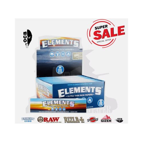 master-164 Cartine Elements Blue King Size Slim – Confezione da 50 libretti
