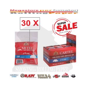 Filtri Cartel Regular 8 × 15 mm – 30 bustine da 100 filtri