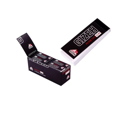 master-173 Filtri in cartoncino Gizeh Black Slim perforati 26 × 60 mm – Blocchetti da 35 tips