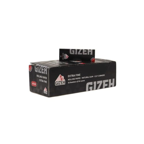 master-188 Cartine Gizeh Extra Fine Black Corte Regular – Confezione da 50 libretti