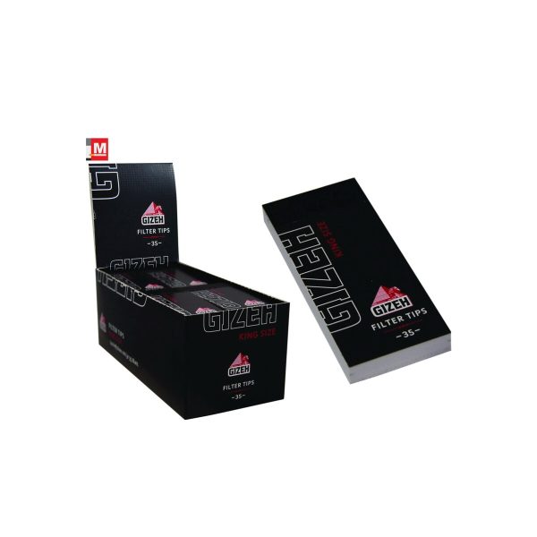 master-189 Gizeh Black Regular perforierte Filtertips aus Karton – Heftchen mit 35 Tips