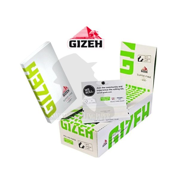 Cartine Gizeh Super Fine Green Corte Regular – Confezione da 20 libretti