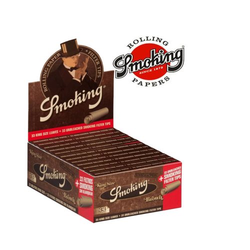 master-2 Cartine Smoking Brown King Size con filtri in cartoncino – Confezione da 24 libretti