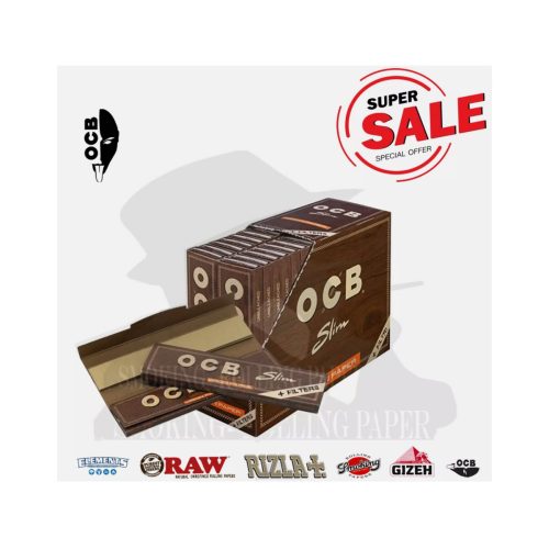 master-231 Cartine OCB Virgin Brown King Size Slim con filtri – Confezione da 32 libretti