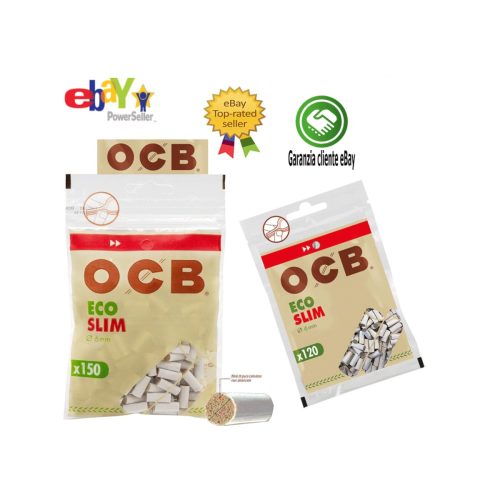 master-239 Filtri OCB ECO Slim 6 mm biodegradabili – 20 bustine da 120 filtri