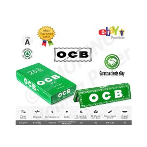 Cartine OCB No. 8 Green Corte Regular – Confezione da 25 libretti