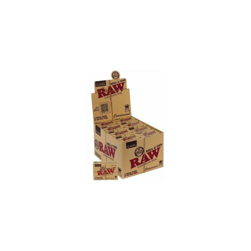 Cartine RAW Classic Connoisseur Rolls King Size 5 m con 50 filtri – 24 rotoli