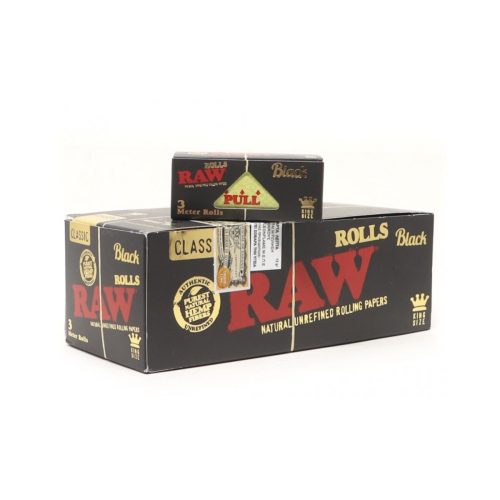 Cartine a rotolo RAW Natural Black Rolls Slim – 12 rotolini