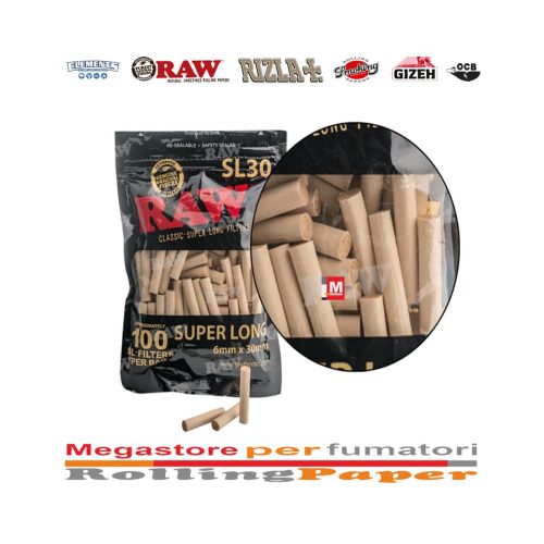master-252 Filtri RAW Black Super Long XL SL30 Slim 6 mm – 10 bustine da 100 filtri