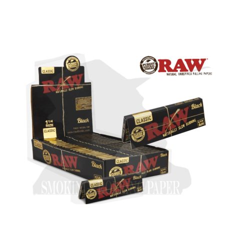 master-261 Cartine RAW Classic Black Medium 1¼ – Confezione da 24 libretti