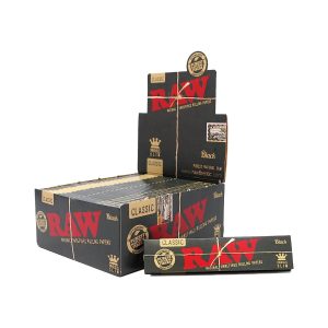 Cartine RAW Classic Black King Size Slim – Confezione da 50 libretti