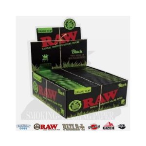 Cartine RAW Organic Natural Black King Size Slim – Confezione da 50 libretti