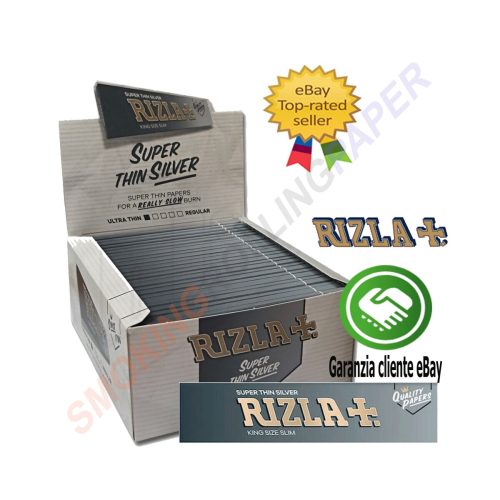master-286 Cartine Rizla Silver King Size – Confezione da 50 libretti