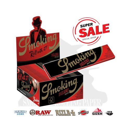 master-3 Cartine Smoking Deluxe Black King Size Slim – Confezione da 50 libretti