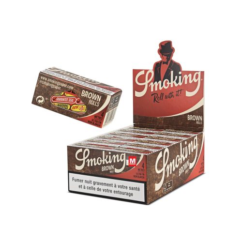 Cartine a rotolo Smoking Brown Rolls King Size Slim – 24 rotoli