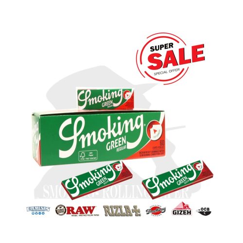 master-327 Cartine Smoking Green Corte Regular – Confezione da 50 libretti