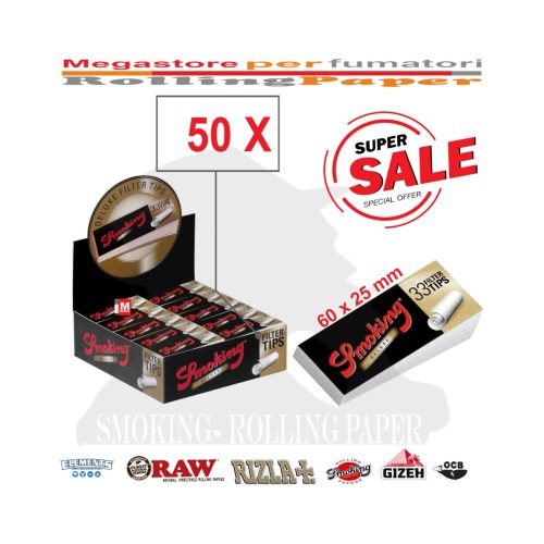 master-331 Filtri in cartoncino Smoking Deluxe King Size perforati – 50 blocchetti