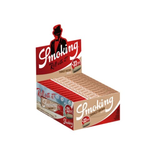 master-332 Cartine Smoking Thinnest Brown King Size con filtri – Confezione da 24 libretti