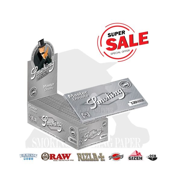 master-338 Cartine Smoking Master Double Silver Corte Regular – Confezione da 25 libretti