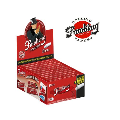master-347 Cartine Smoking Red King Size Slim con filtri – Confezione da 24 libretti