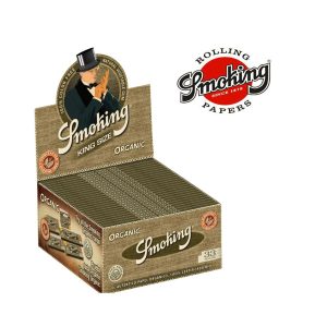 Cartine Smoking Organic King Size Slim in canapa – Confezione da 50 libretti