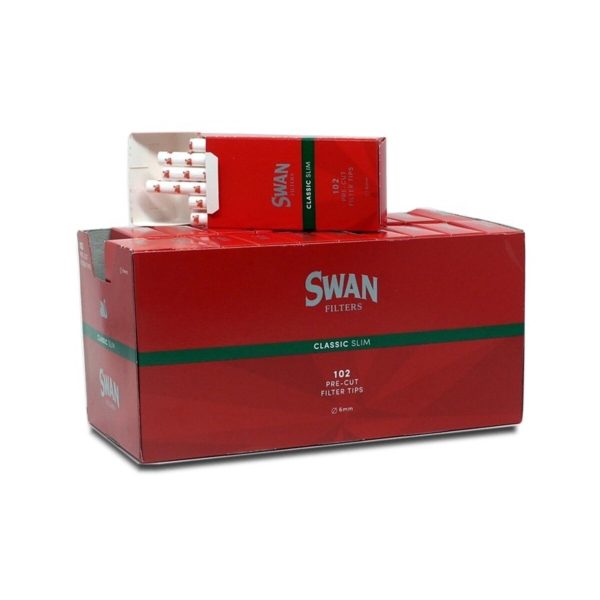master-359 Filtri Swan Red Classic Slim Poppa Tips 6 mm – 20 confezioni da 120 filtri