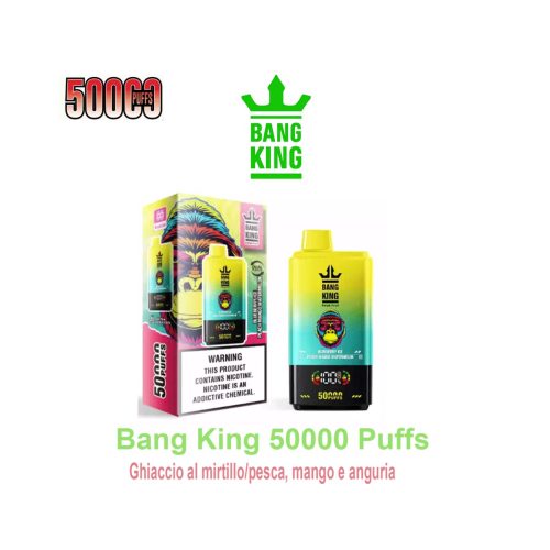Bang King 50K 2-in-1 – 50.000 puff – Blueberry Ice / Pesca Mango Anguria