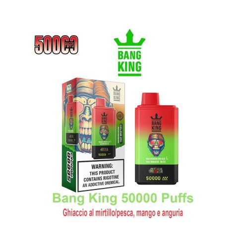 master-364 Bang King 50K Dual Flavor – 50.000 puff – Blueberry Ice / Pesca Mango Anguria