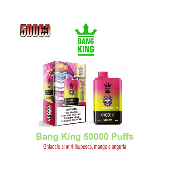 master-366 Bang King 50K 2-in-1 – 50.000 puff – Gomma alla fragola / Mango e anguria