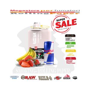 Razz Bar 40K – 40.000 puff – Fragola Banana / Red Bull Ice