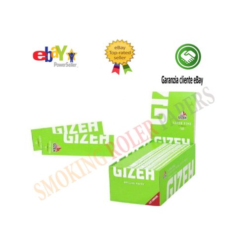 master-384 Cartine Gizeh Super Fine Green Corte Regular – Confezione da 50 libretti