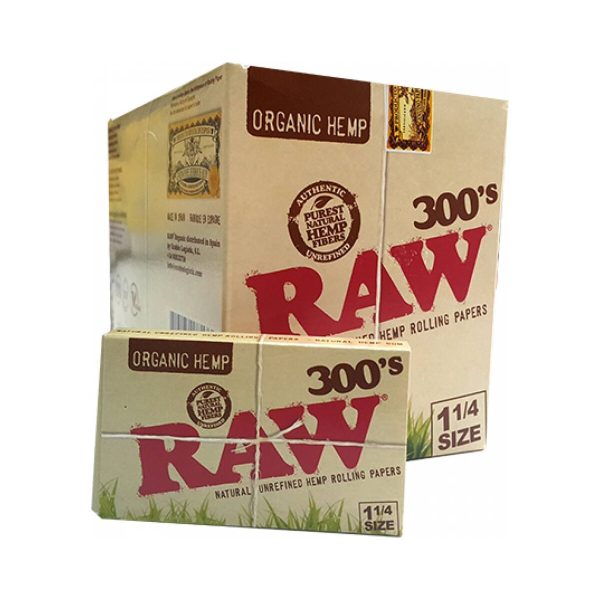 Cartine RAW Organic 300's Medium 1¼ – 40 libretti da 300 fogli