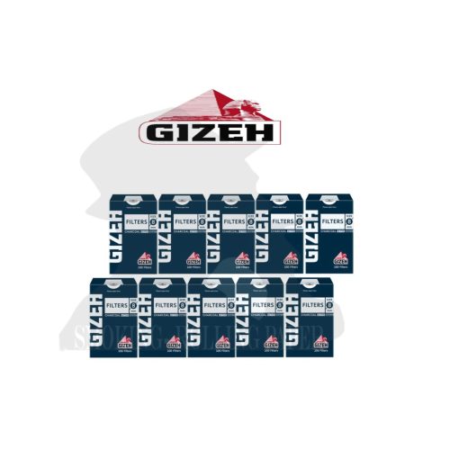 Filtri ai carboni attivi Gizeh Blue Regular 8 mm – 10 astucci da 100 filtri