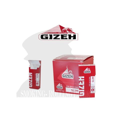 Filtri Gizeh Red Slim Pop-Up 6 mm – 10 astucci da 102 filtri