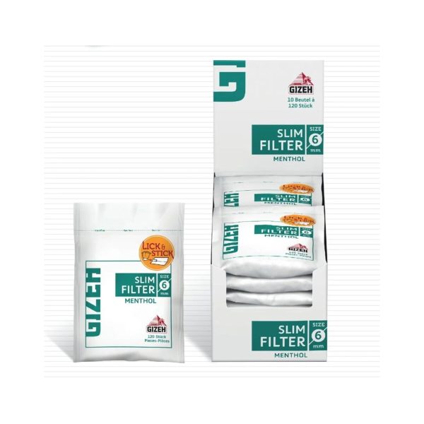 master-44 Filtri Gizeh Menthol Slim 6 mm – 120 filtri