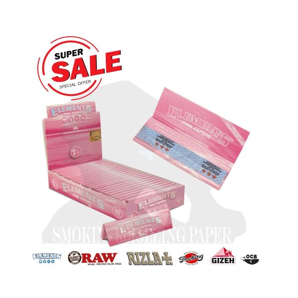 master-57 Cartine Elements Pink Medium 1¼ – Confezione da 25 libretti