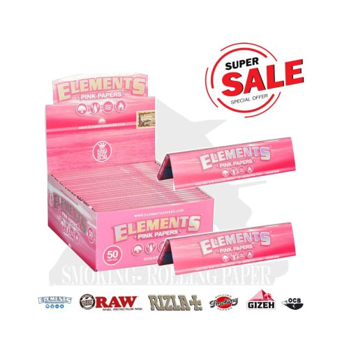 master-67 Cartine Elements Pink King Size Slim – Confezione da 50 libretti
