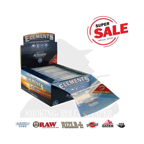 master-69 Cartine Elements Artesano King Size Slim con filtri – Confezione da 15 libretti