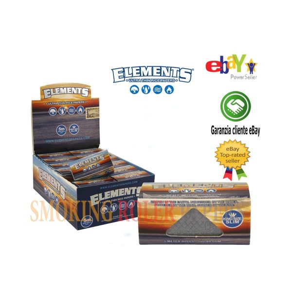 master-70 Cartine a rotolo Elements Rolls King Size Slim – 24 rotoli