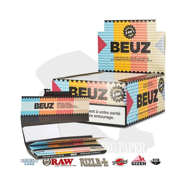 Cartine BEUZ Ciel King Size con filtri – Confezione da 24 libretti