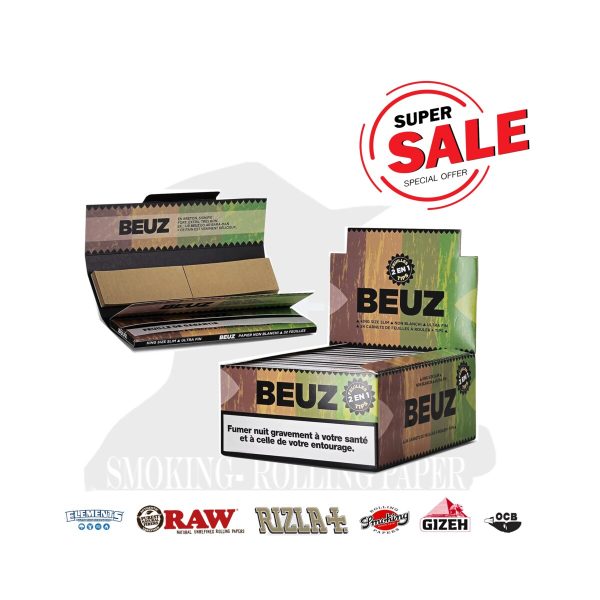 master-78 Cartine BEUZ Brown King Size con filtri – Confezione da 24 libretti